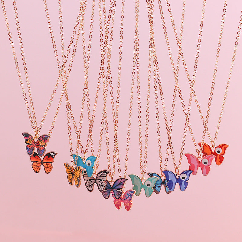 Wholesale Big Eyes Butterfly Pendant Clavicle Necklace ACC-NE-YueSen027