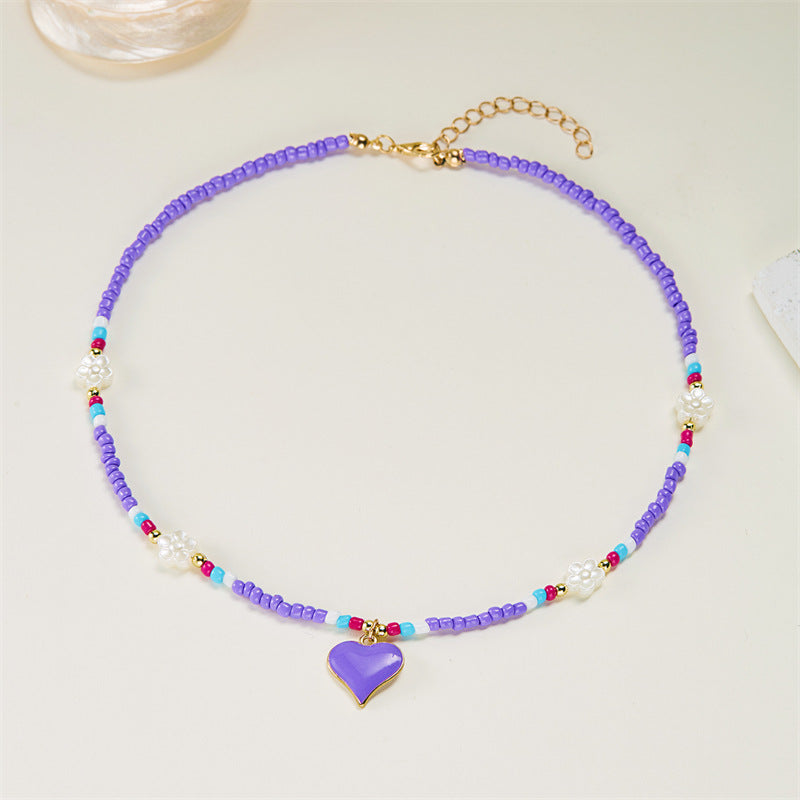 Wholesale  flower beads necklace  handmade jewelry
