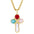 Wholesale Stainless steel goose soft stone cross zircon pendant necklace