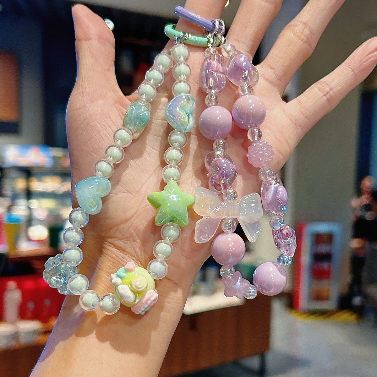 Wholesale  Luxury Beaded  Bow Phone Charm