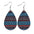 Wholesale Western Style Ethnic Totem Pattern Striped Leather Drop Shape  Earrings