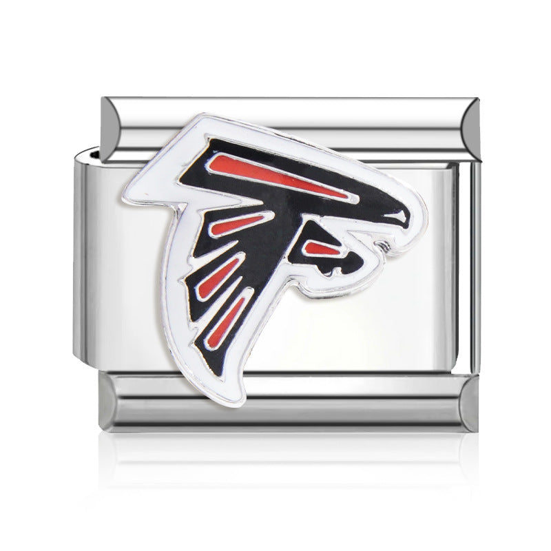 Wholesale 2PCS 9mm Italian Charm Starter Bracelets DIY Rugby Stainless Steel Composable Bracelet