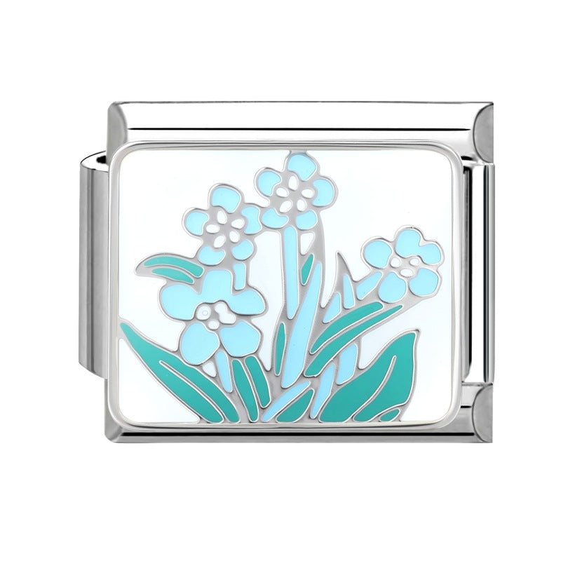 Wholesale  Italian Magic DIY Creative Steel Base Flower Module  Handmade Craft Charms