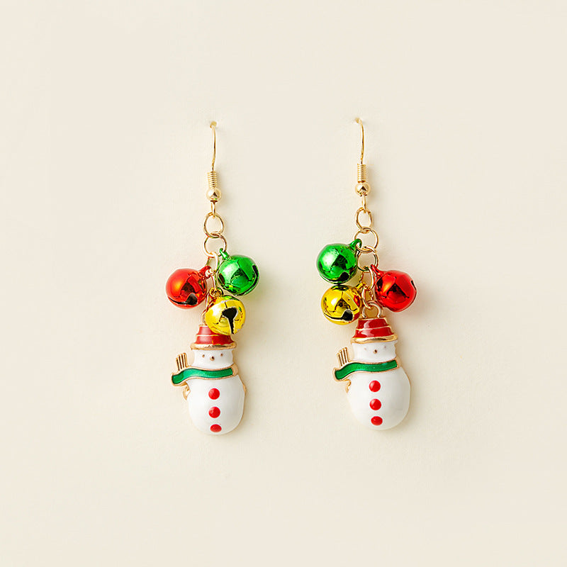 Wholesale Christmas Cartoon Glaze Color Matching Bell Earrings ACC-ES-MDD071
