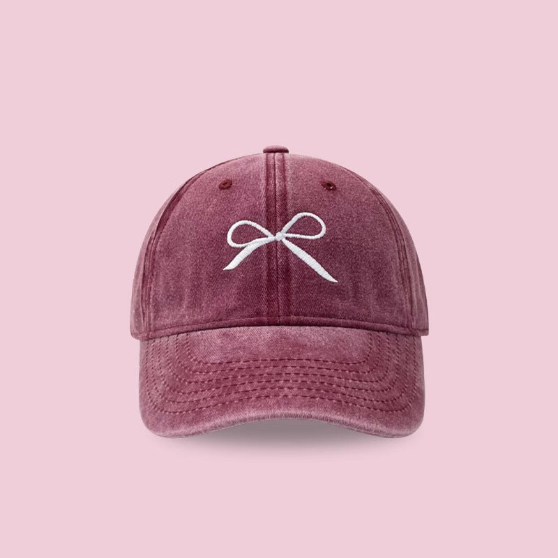 Wholesale Bow Embroidered Cotton Baseball Caps ACC-HT-LanHuo001