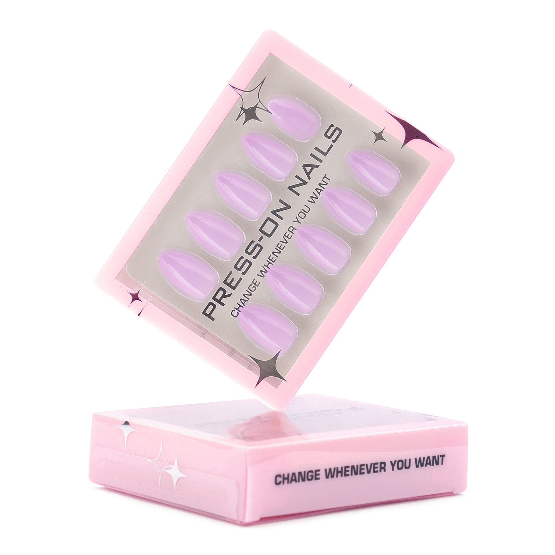 Wholesale 24 Pieces/box Purple Bow Nails Kits Nail Stickers