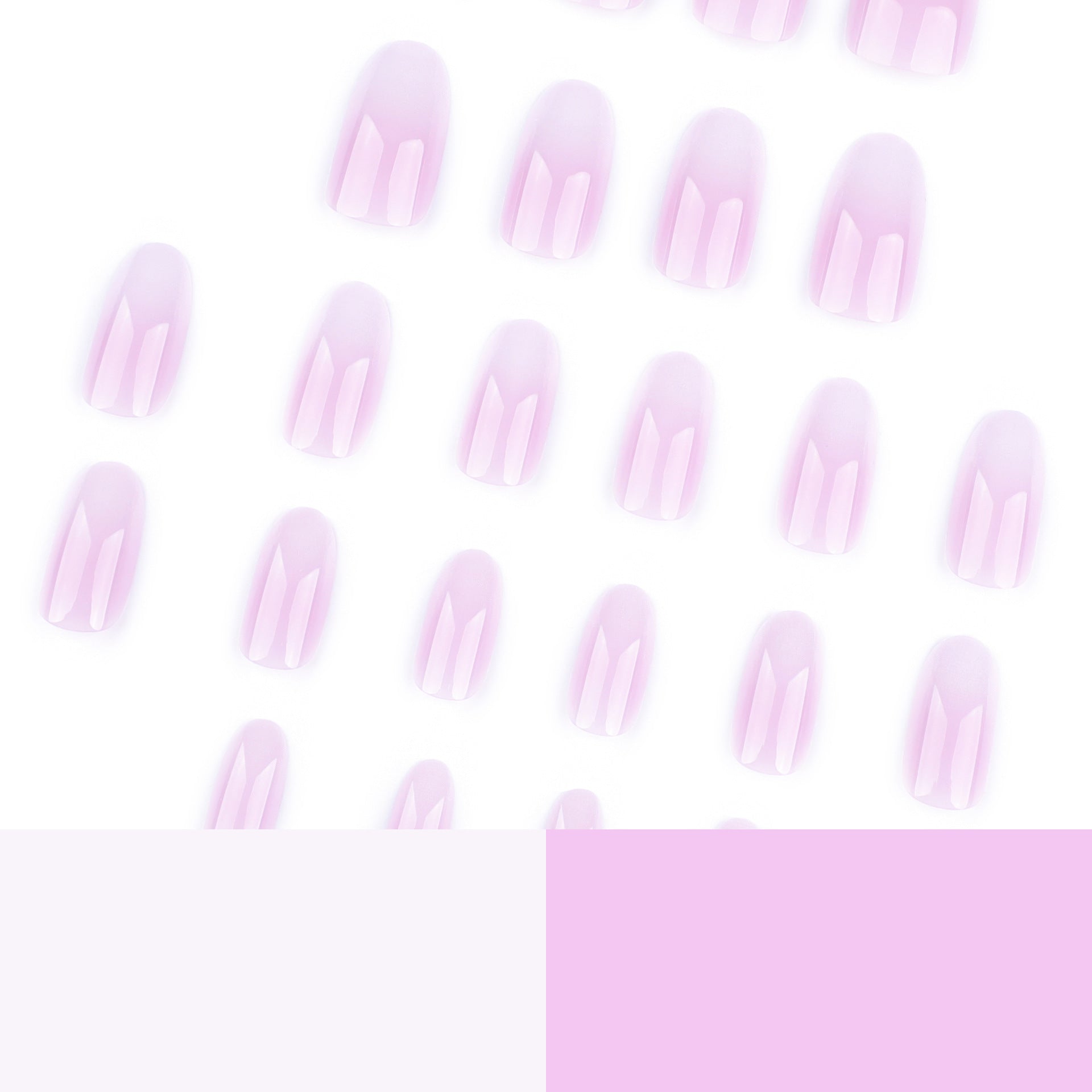 Wholesale  24 Pieces/box Pink Gradient Nails Kits Nail Stickers