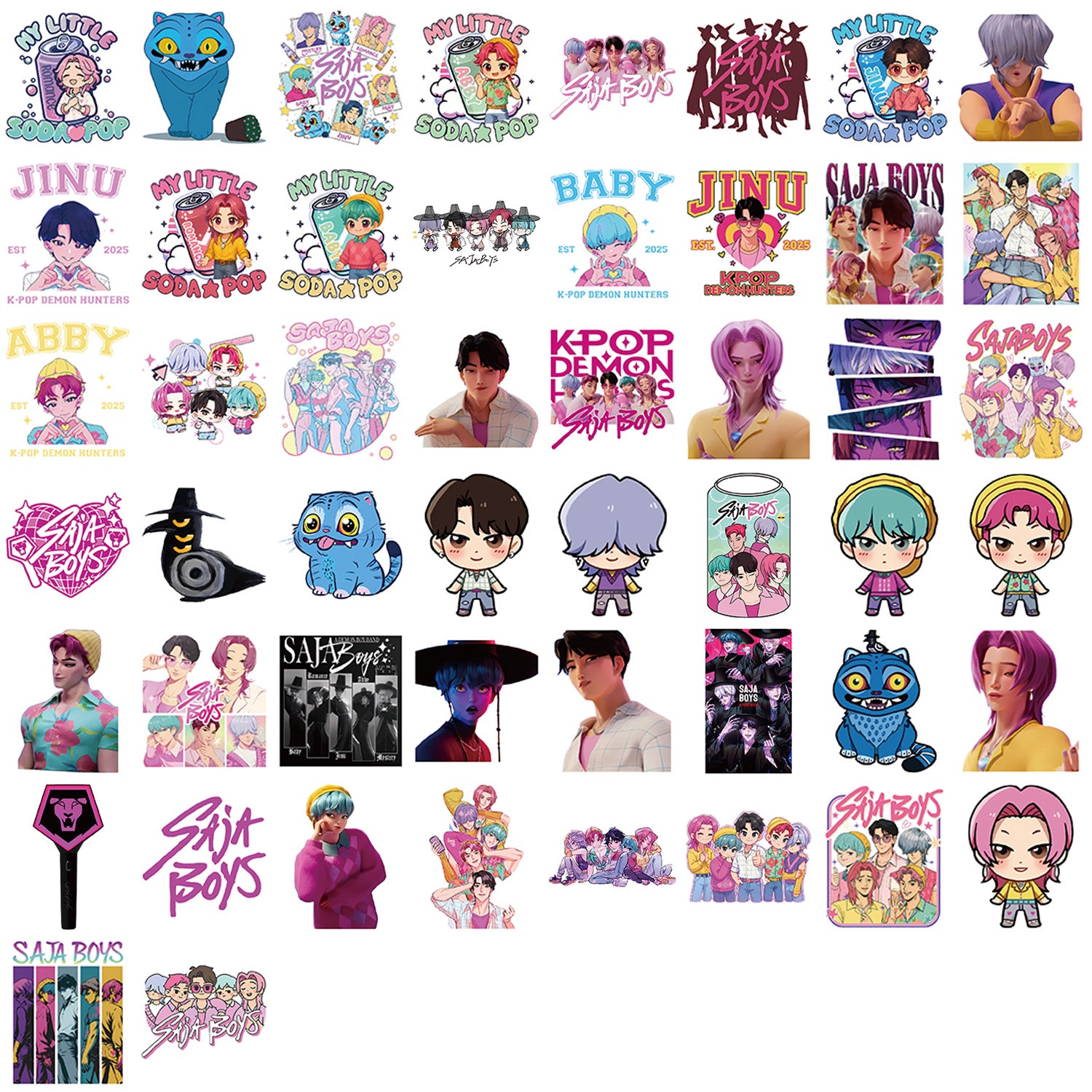 Wholesale 50pcs K-POP stickers DIY decorative water cup mobile phone case waterproof cross-border hot stickers