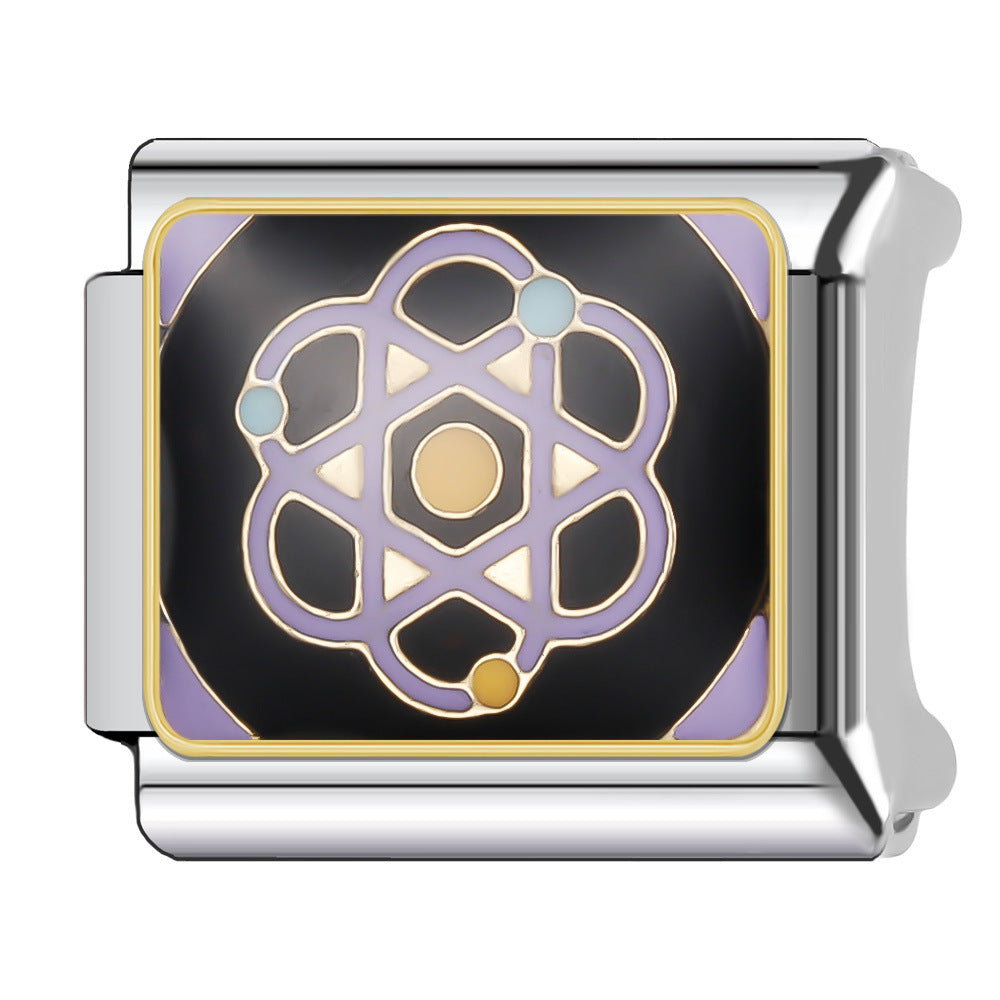 Wholesale Italian Charm Bracelet 9mm DIY Splicing Cosmic Star Series Stainless Steel Composable Bracelet