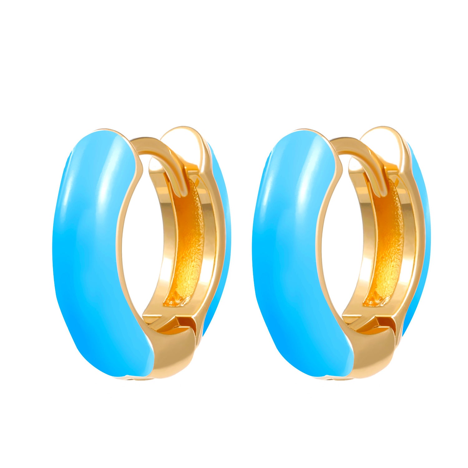 Wholesale  color drop oil C- shaped earrings