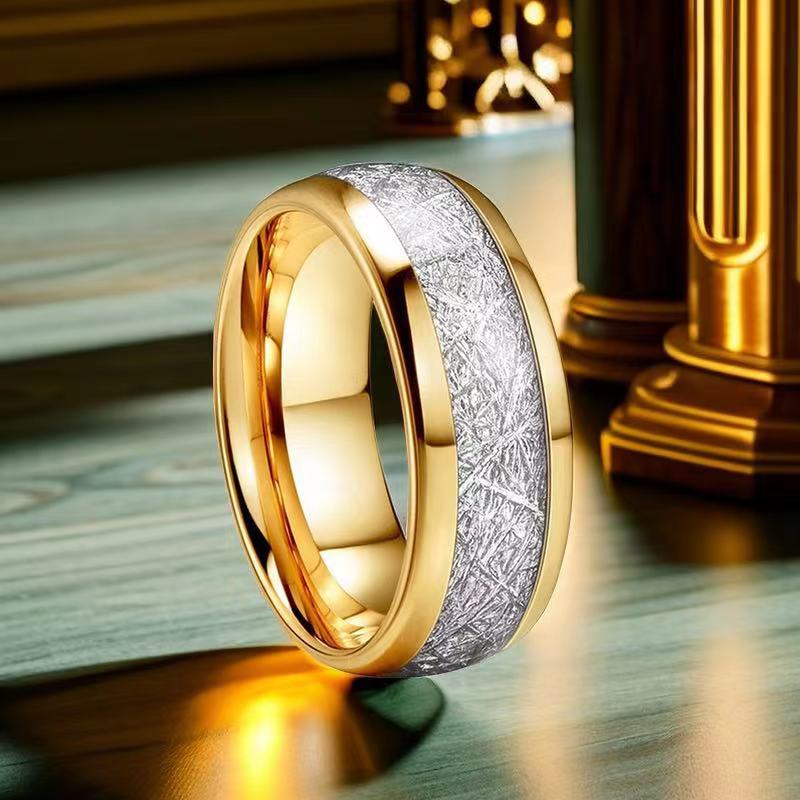 Wholesale Titanium Steel Ring Men's Silk Rime Stainless Steel ACC-RS-Xinj008