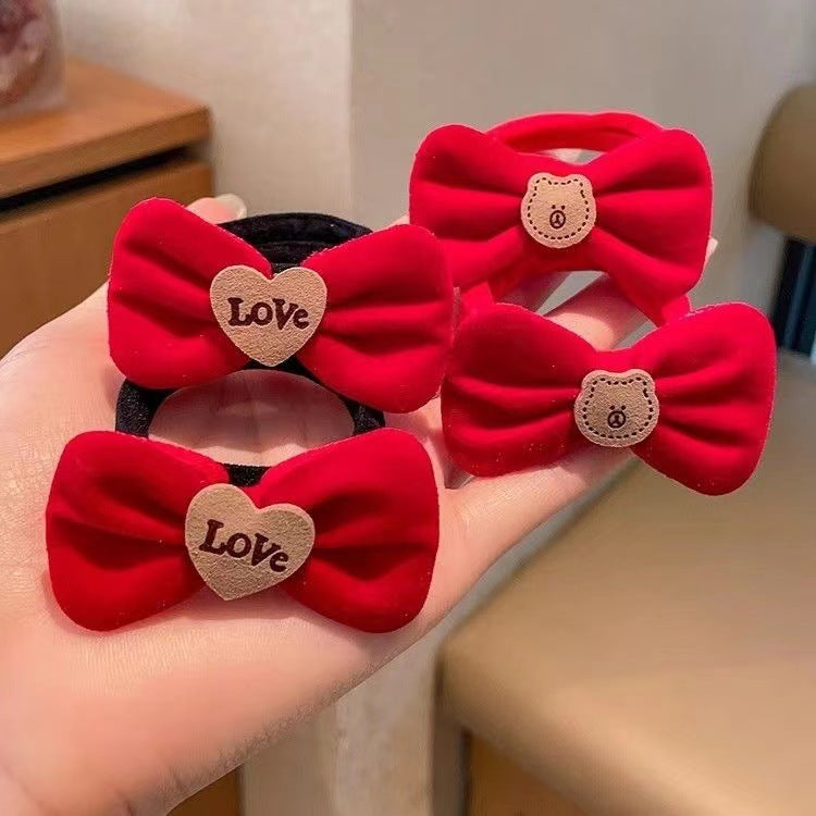 Wholesale Red Bow Headband Hair Tie Hair Scrunchies ACC-HS-Shenb002