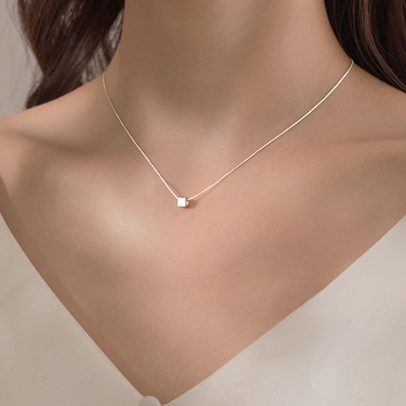 Wholesale Light Luxury  Geometric Pendant Clavicle Chain Necklace