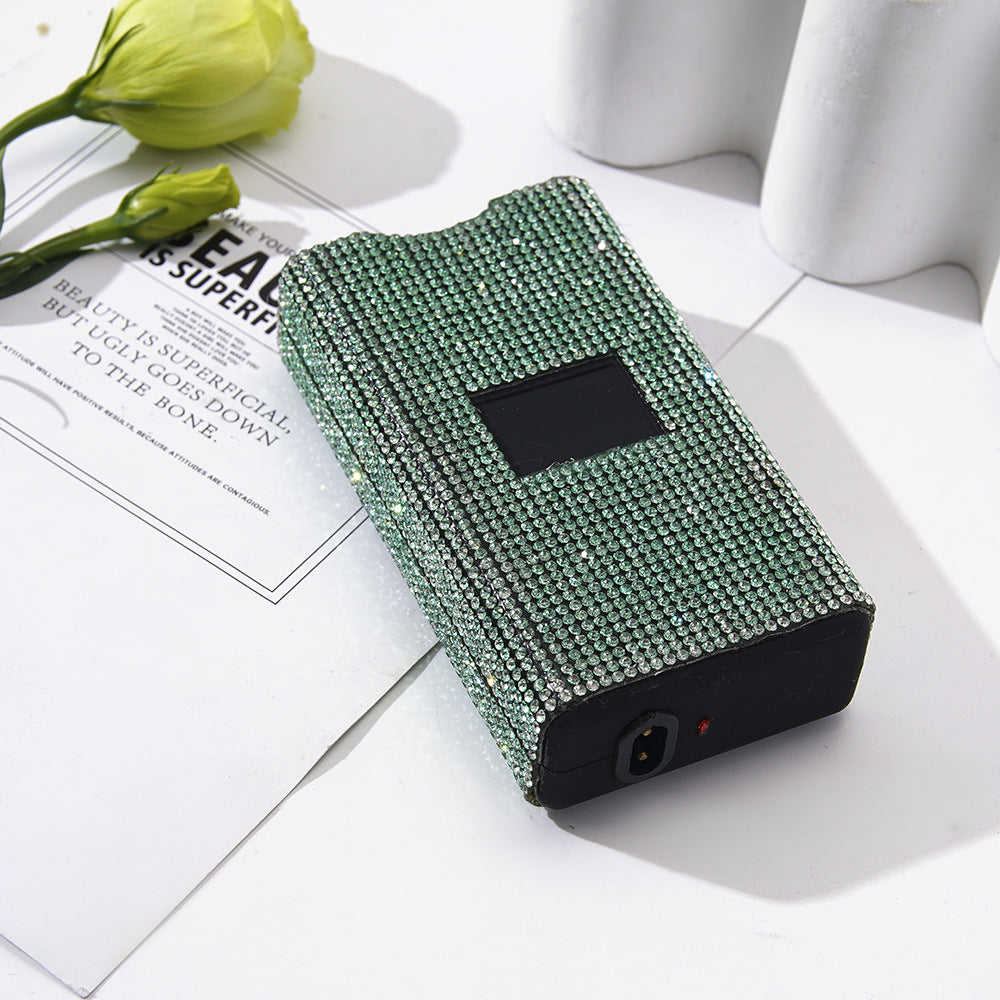 Wholesale colorful rhinestone flashlight plastic keychain ACCVIP-KC-ZhiYa010