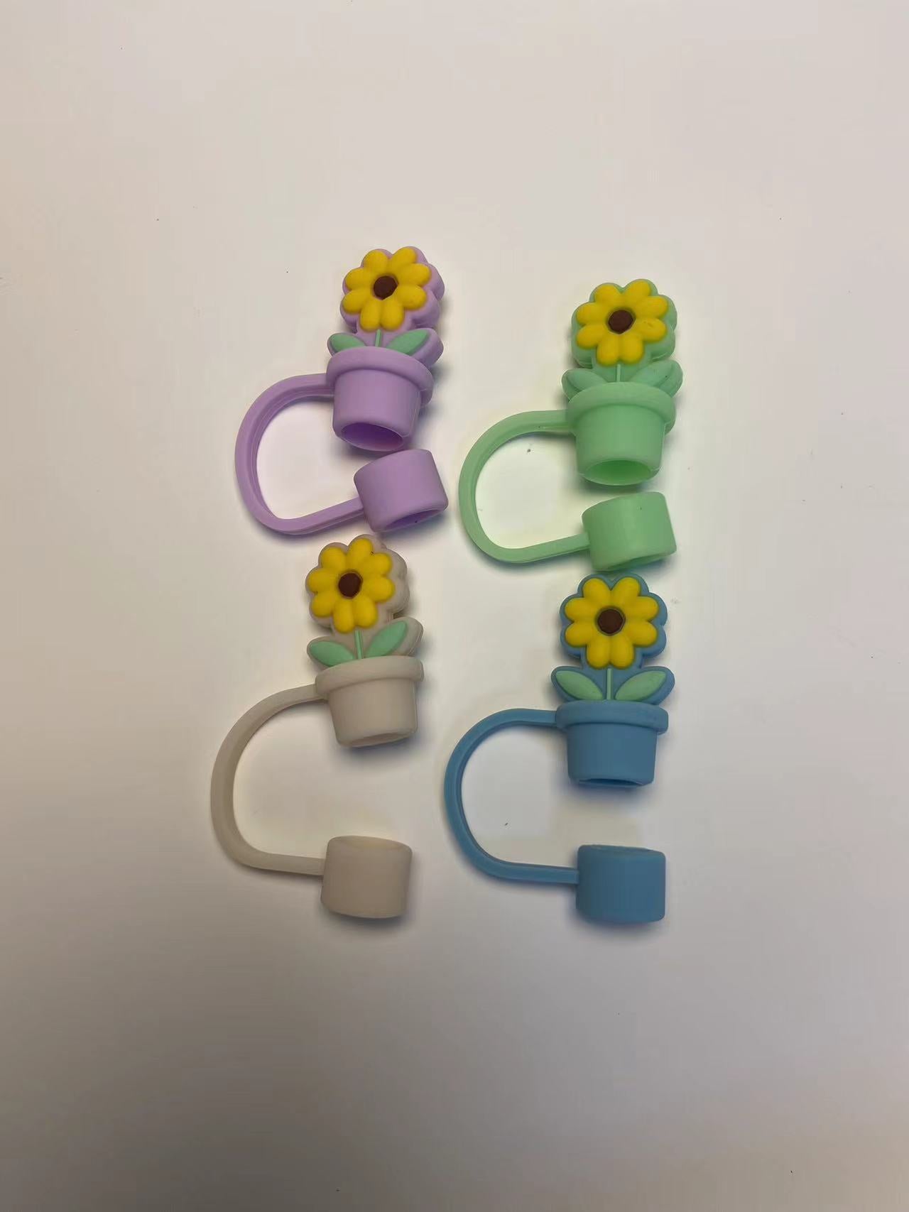 Wholesale  Skull Bat 10mm PVC Soft Straw Tube Cap