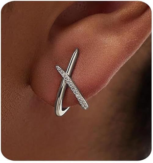 Wholesale Cross Zircon Earrings Gold Plated Sparkle Fashion Jewelry for Gift Boutique Resale