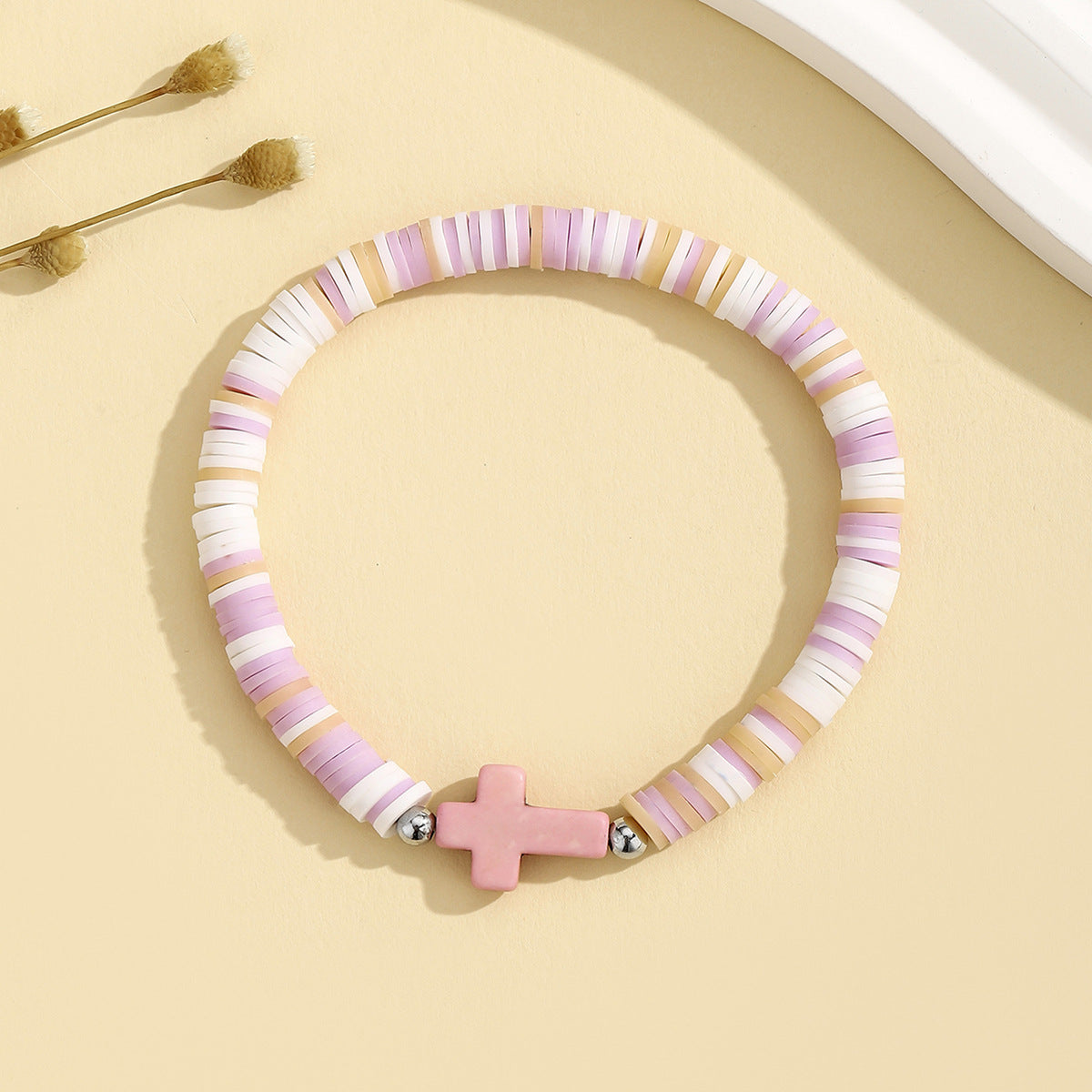 Wholesale Bohemian Colorful Soft Clay Beach Elastic Adjustable Bracelet