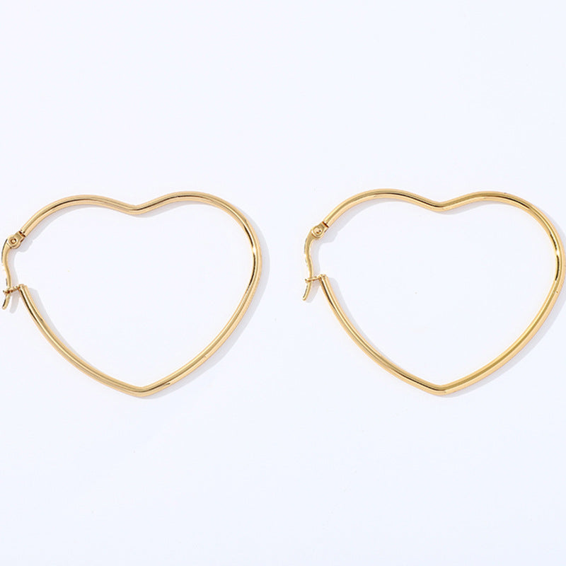 Wholesale  geometric exaggerated stainless steel earrings five-pointed star shaped earrings