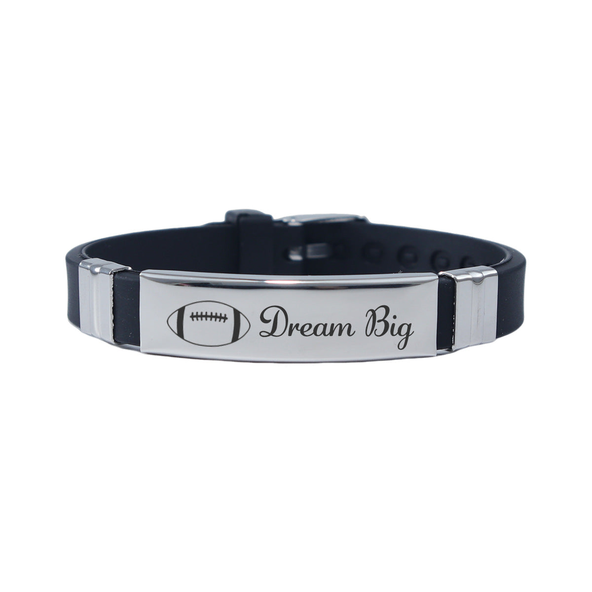 Wholesale Rugby Sports Theme Silicone Bracelet