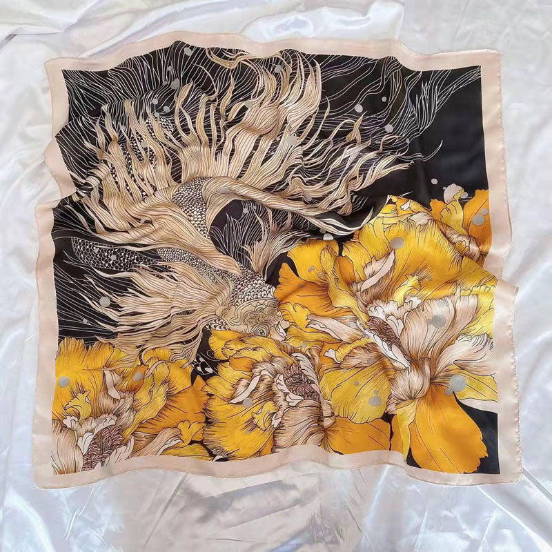 Wholesale Hangzhou Silk Spring Autumn f Women' s Shawl f 70cm Square f Gift Silk