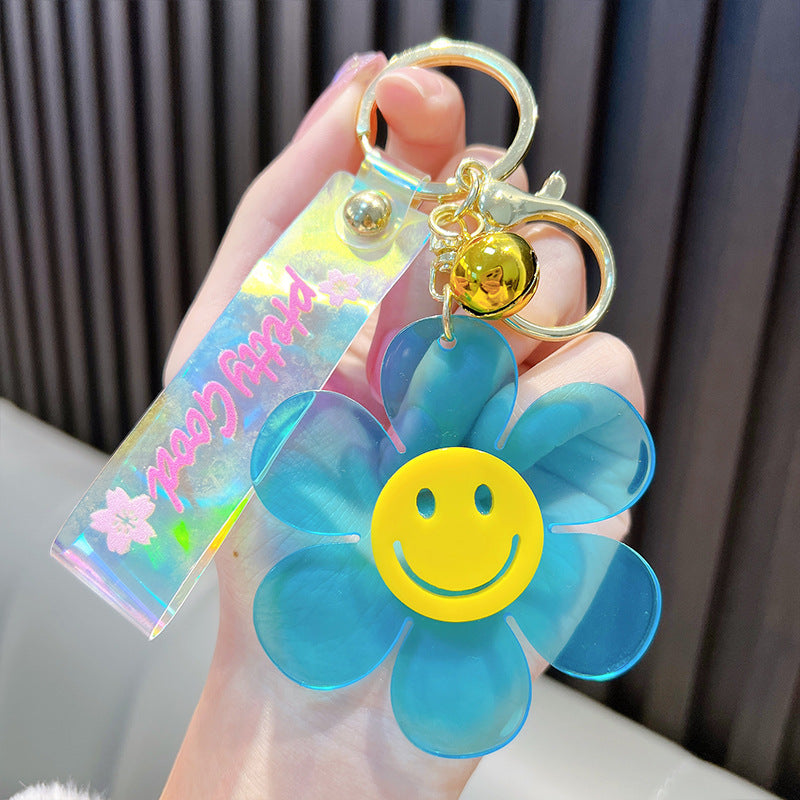 Wholesale Creative Colorful Smiley Face Acrylic Keychains ACC-KC-WoAn015