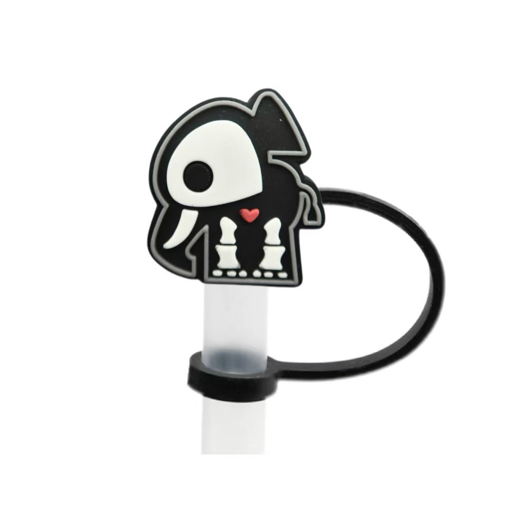 Wholesale 10pcs  themed animal skull shapes Straw Cover Straw Tube Cap