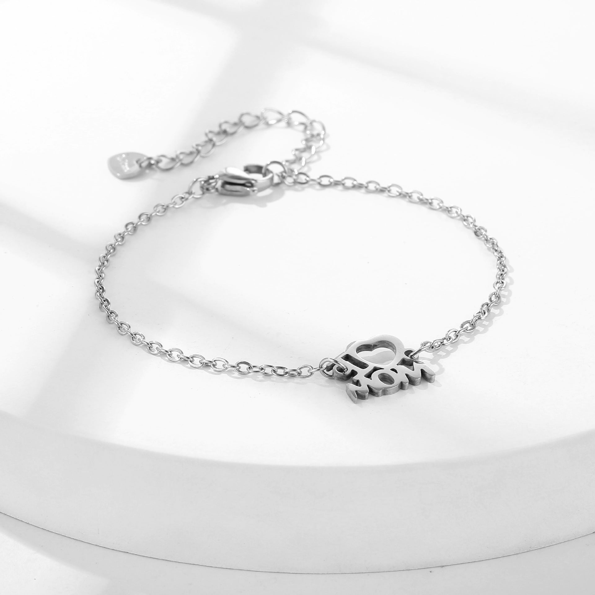 Wholesale Titanium Steel I Love Mom Mother's Day Stainless Steel Bracelet ACC-BT-MinM002