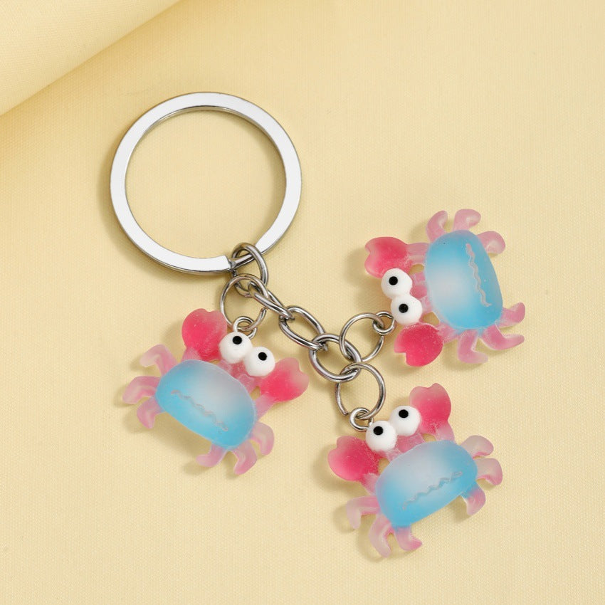 Wholesale marine life octopus crab seahorse keychain