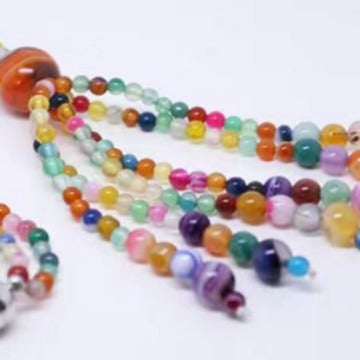 Wholesale  Rainbow Candy Summer Beaded Clavicle Chain Necklace