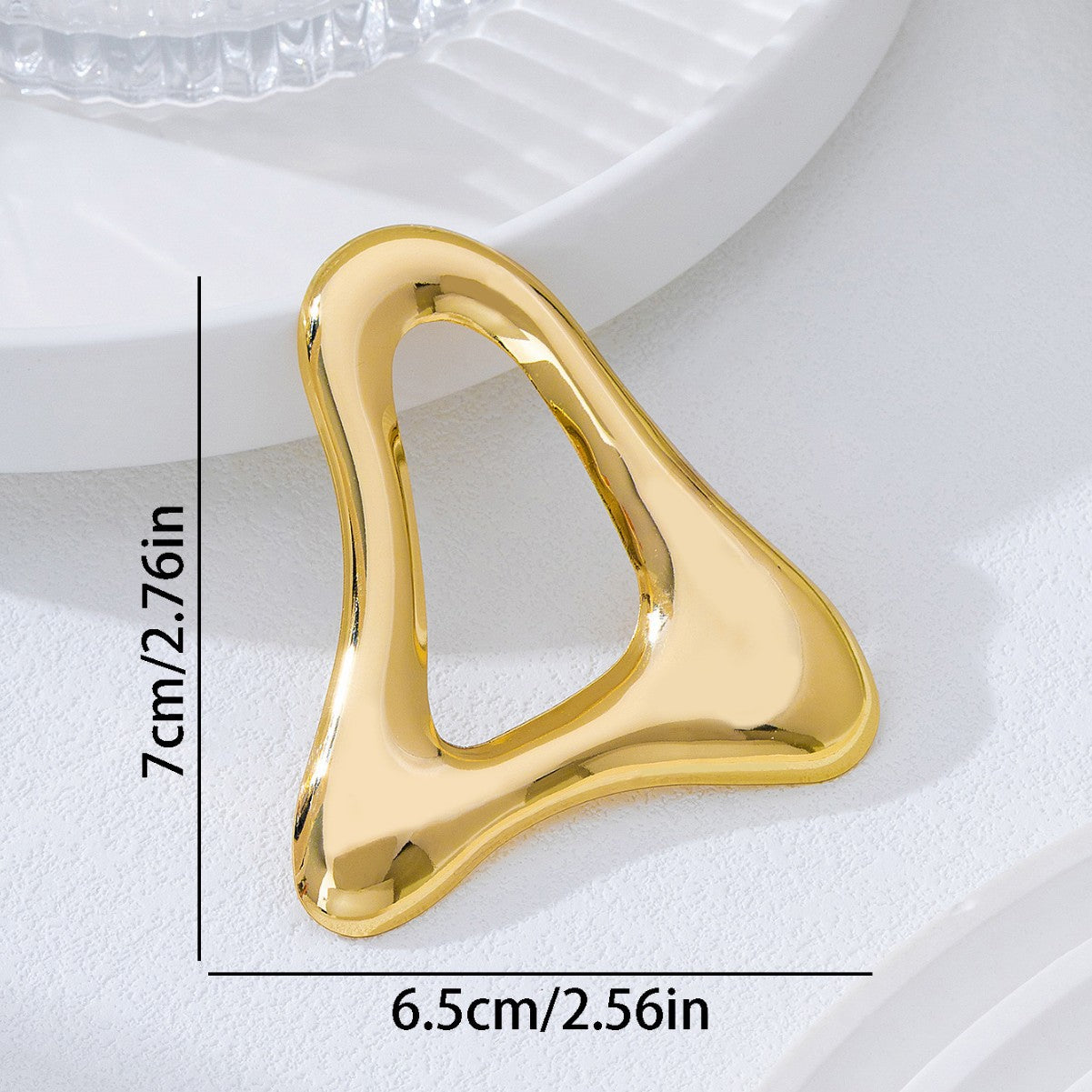 Wholesale Fashionable Trendy Metal Largegeometric Brooch