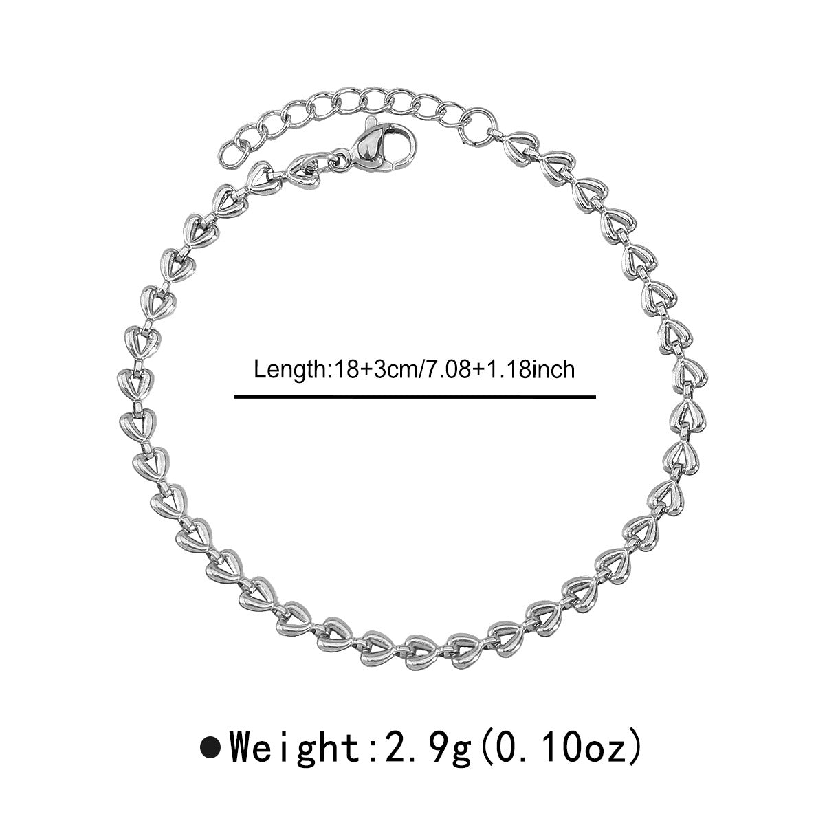 Wholesale stainless steel bracelet Simple  chain rhinestone hand