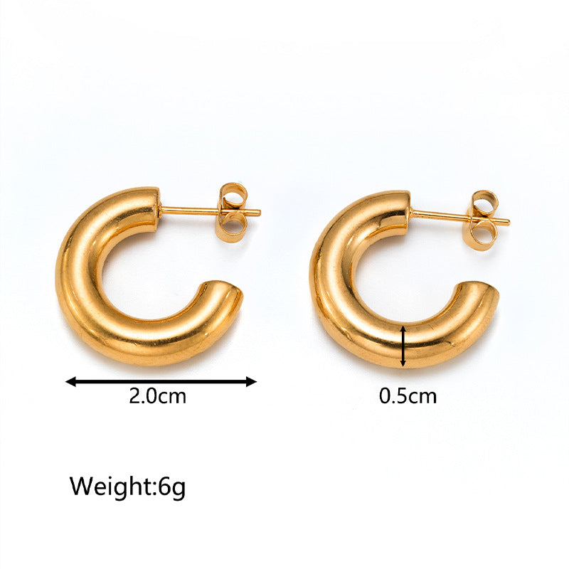 Wholesale  Gold combination suit stainless steel earrings