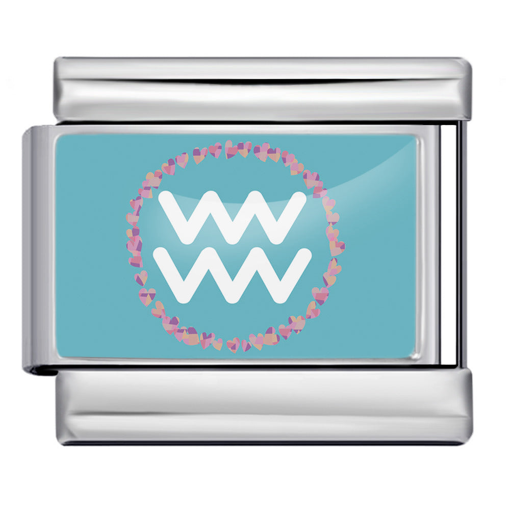 Wholesale Italian Charm Bracelet 9mm DIY 12 Contion Series  Creative Stainless Steel Composable Bracelet