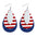 Wholesale  Flag Leather Earrings Independence Day Earrings