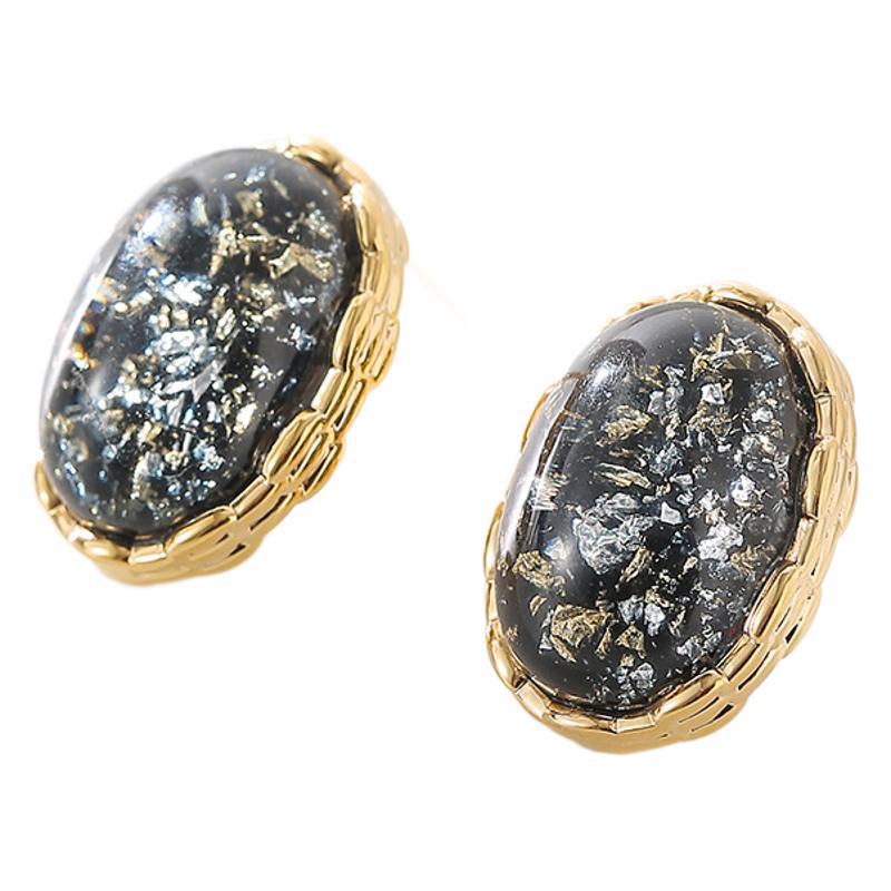 Wholesale  oil painting earrings silver needles gorgeous retro ear jewelry