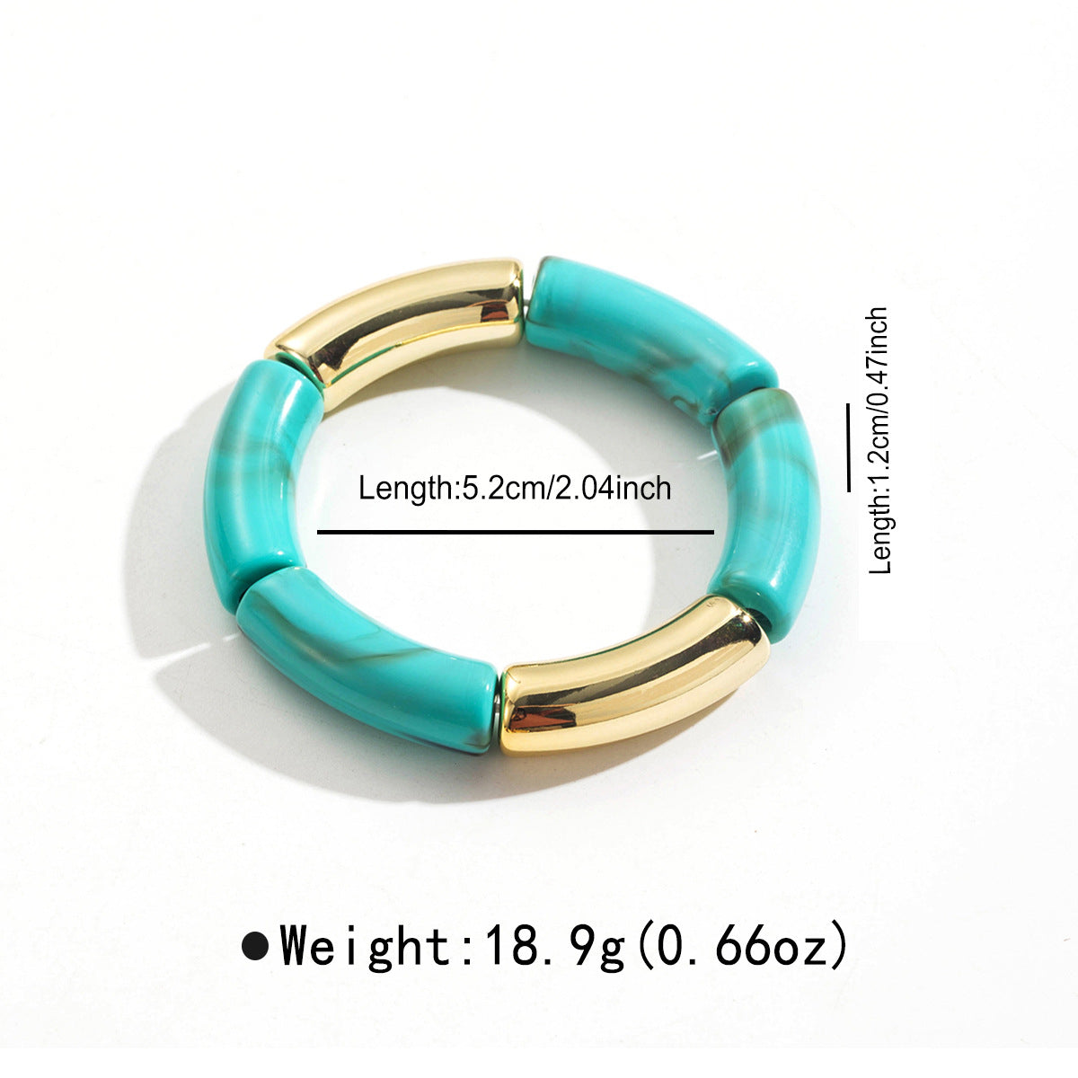 Wholesale niche resin bamboo elastic bracelet simple color splicing elbow bracelet