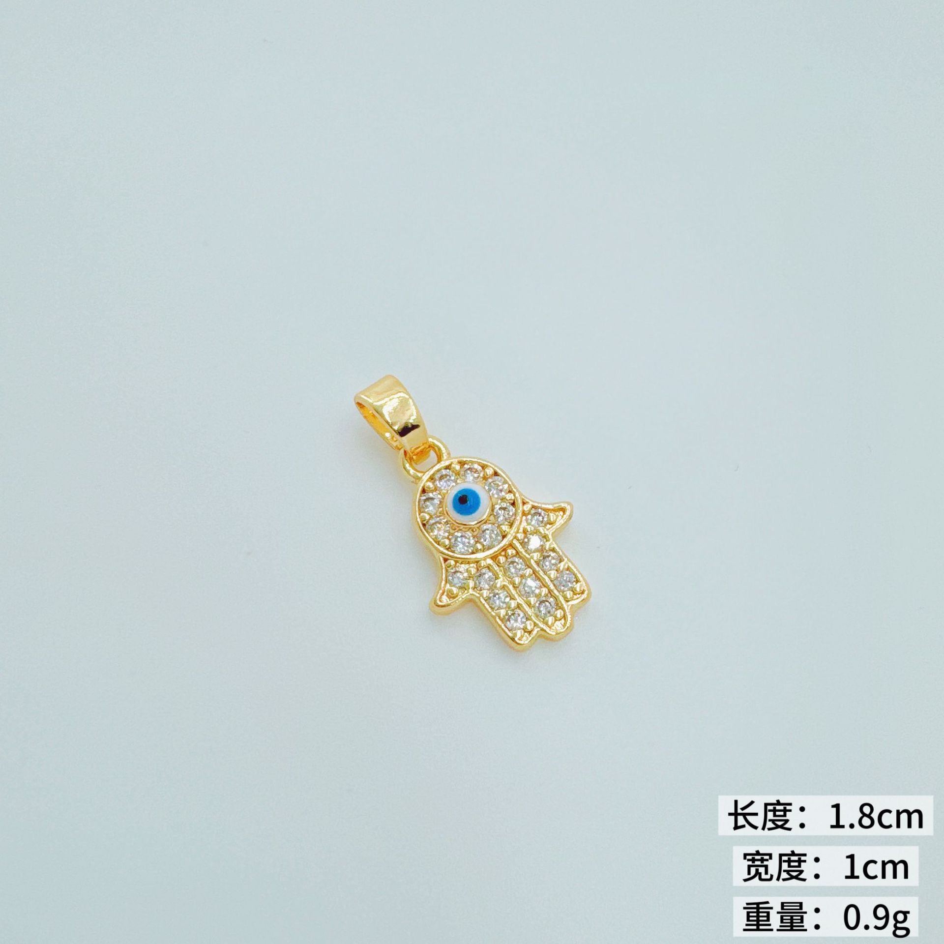Wholesale Gold Plated Copper Zircon Evil Eye Pendant Charm Fashion Jewelry Accessory for DIY Bracelet Necklace