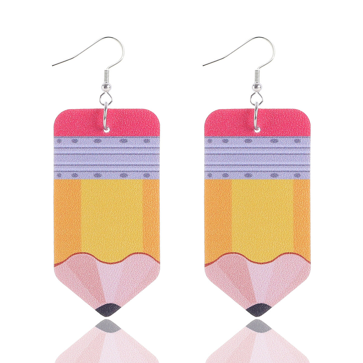 Wholesale  School Season Teacher's Day Apple Pencil Rocket Books  Water Drops Wooden Earrings