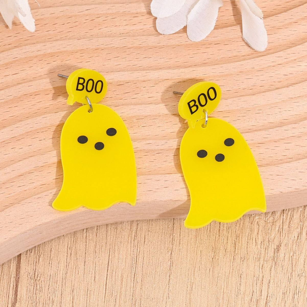 Wholesale Halloween Acrylic Ghost Cat Skeleton Earrings