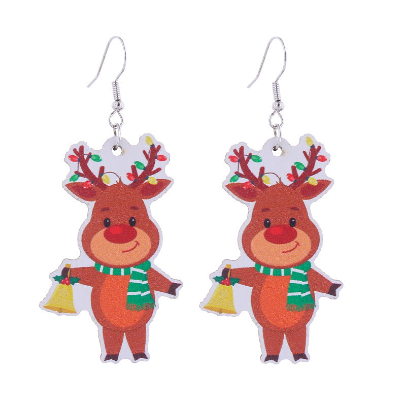 Wholesale Christmas Cute Christmas Dwarf Snowman Earrings ACC-ES-CT034