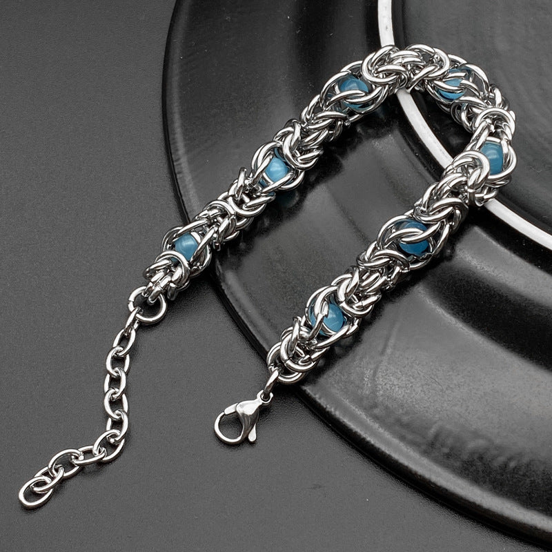 Wholesale Wave Chain Titanium Steel Bracelets ACC-BT-Hexin004