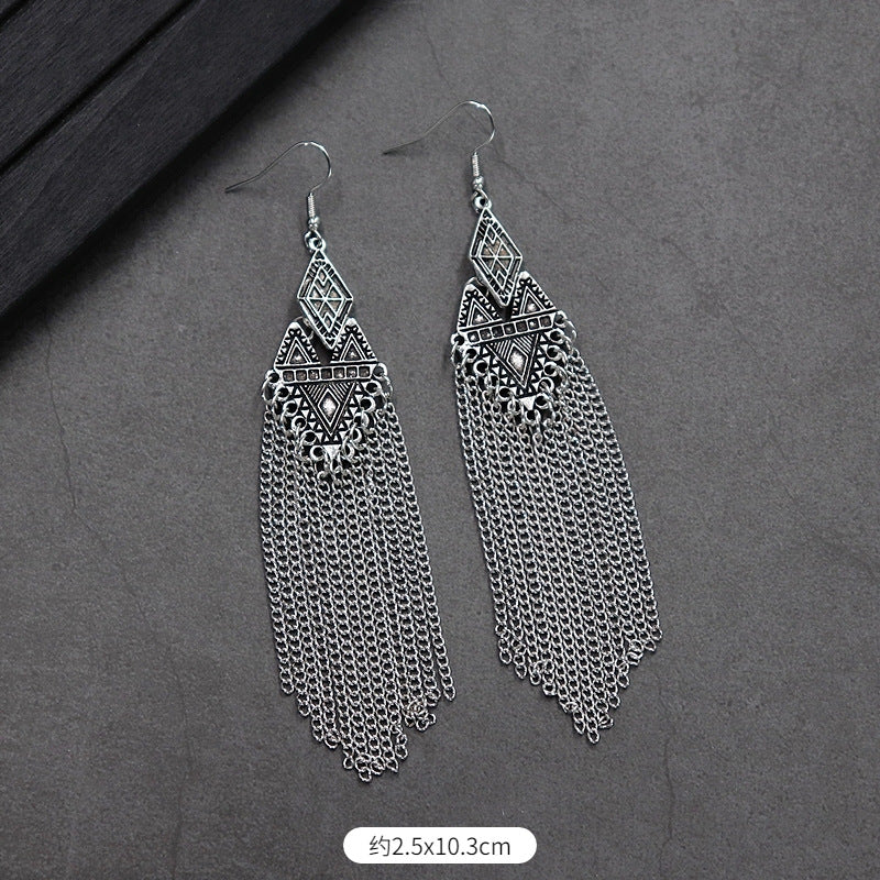 Wholesale Retro Ethnic Earrings Boho Tassel Stud Earrings Bohemian Vintage ACC-ES-Luox009