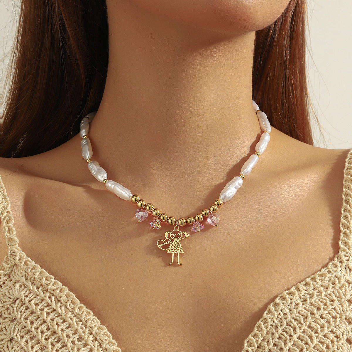 Wholesale Pearl White High-end Simple Style Necklace