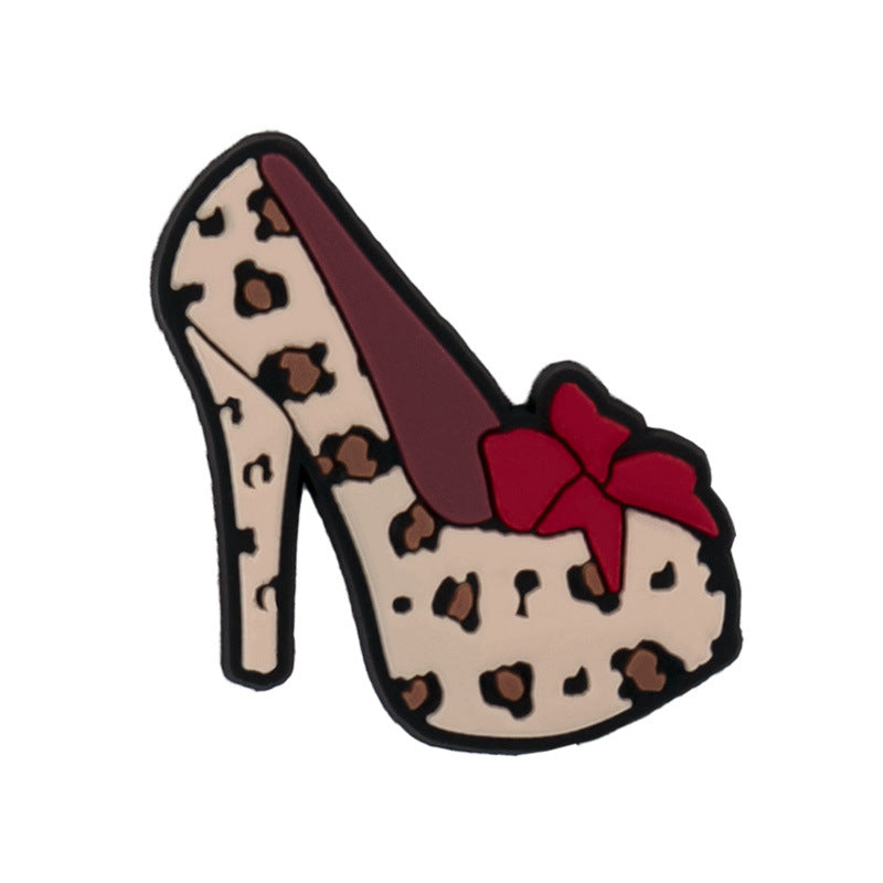 Wholesale Random 100pcs Leopard Print Series Shoes Accessories Shoes Charms