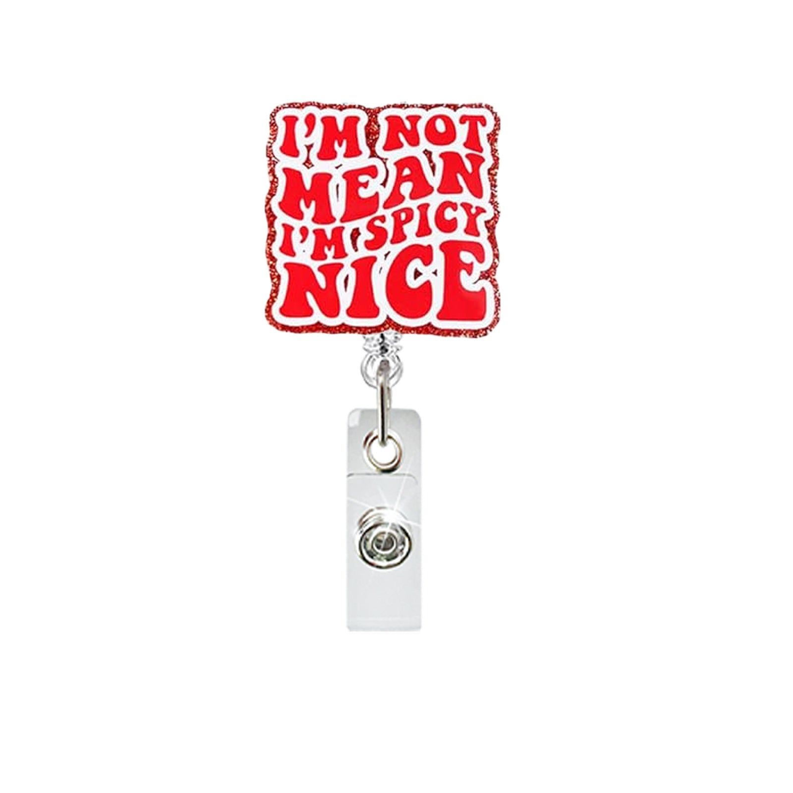 Wholesale Fun Cartoon Acrylic Badge Reel Retractable ID Card Holder Keychain Accessory