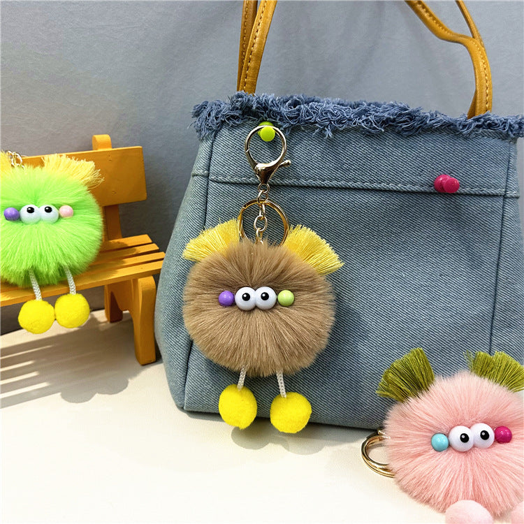 Wholesale Cartoon Colorful Fur Ball Keychain ACC-KC-KaiYue002