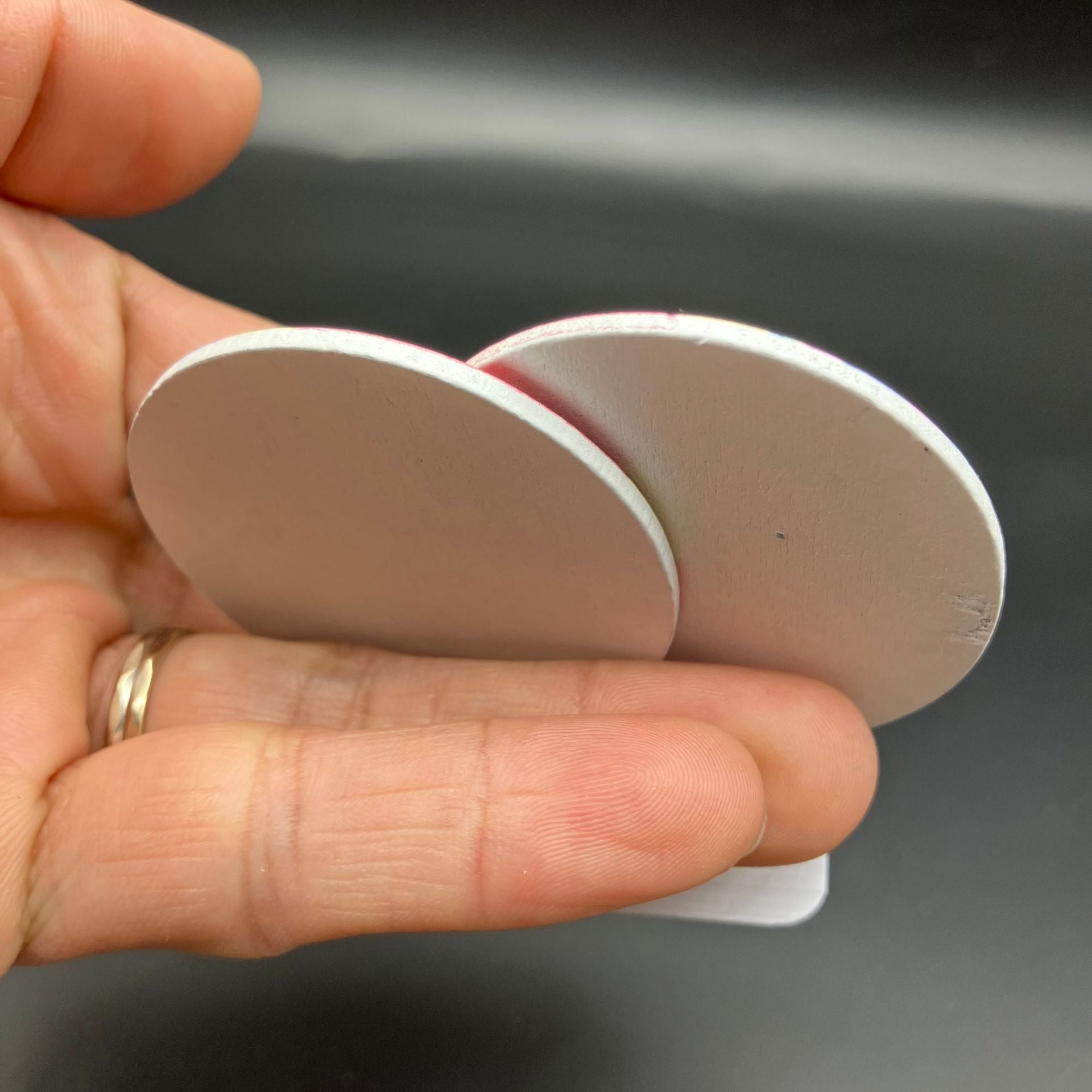 Wholesale Wooden Printed Round Colorful Large Earrings ACC-ES-FX016