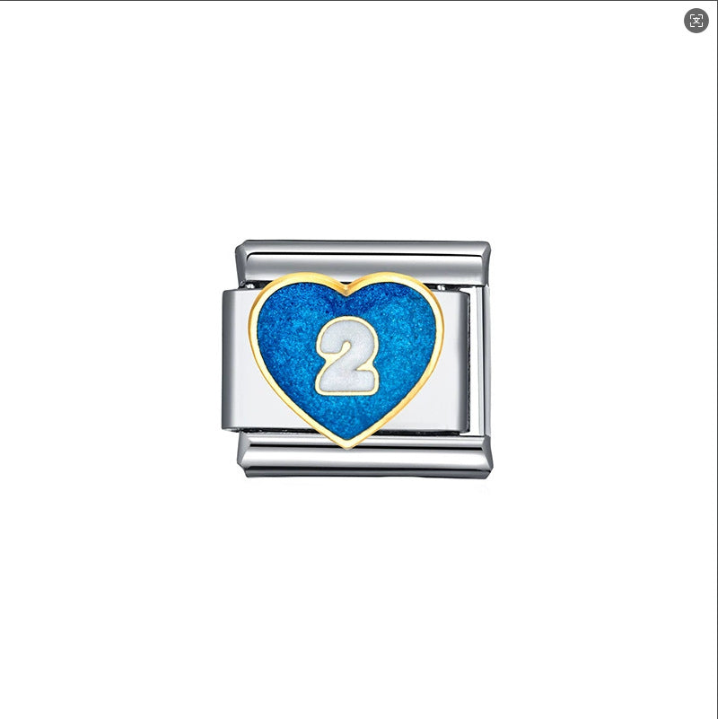 Wholesale Italian Charm Bracelet 9mm DIY Alphabet Numbers  Creative Stainless Steel Composable Bracelet