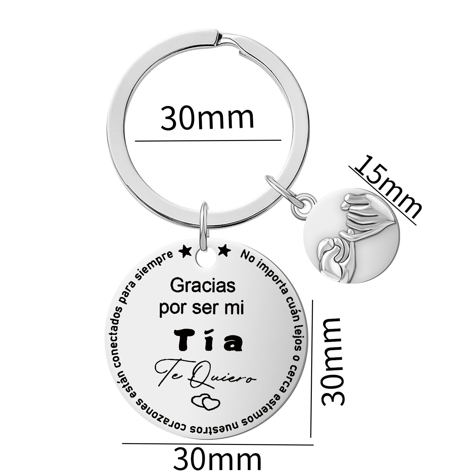 Wholesale creative engraving stainless steel keychain