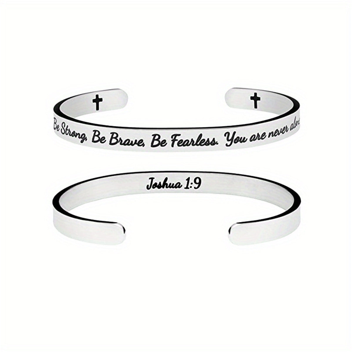 Wholesale Stainless Steel Laser Engraving Inspiration Letter  Bracelet